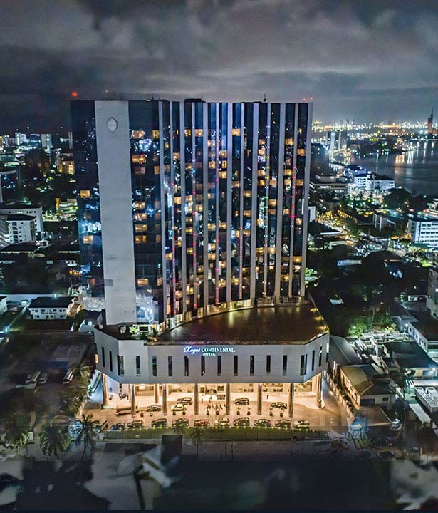 Exterior Building view of The Lagos Continental Hotel in Lagos Nigeria